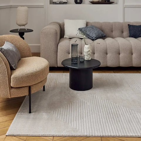 Carmel Beige-Cream Geometric Rug | 6050 - Rugs