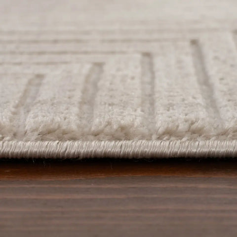 Carmel Beige-Cream Geometric Rug | 6050 - Rugs