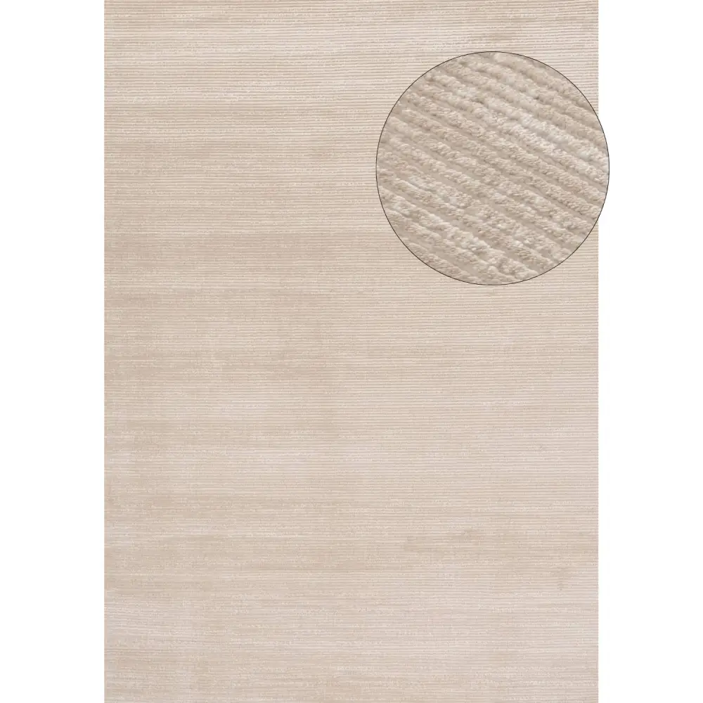 Carmel Beige-Cream Striped Rug | 6020 - 80X150 cm - Rugs