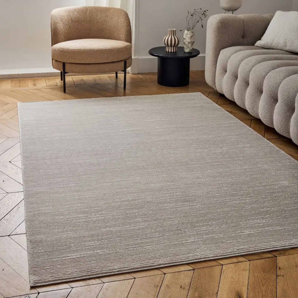 Carmel Beige-Cream Striped Rug | 6020 - Rugs