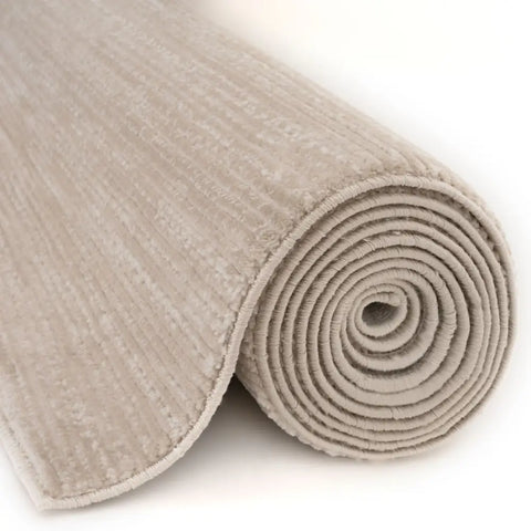Carmel Beige-Cream Striped Rug | 6020 - Rugs