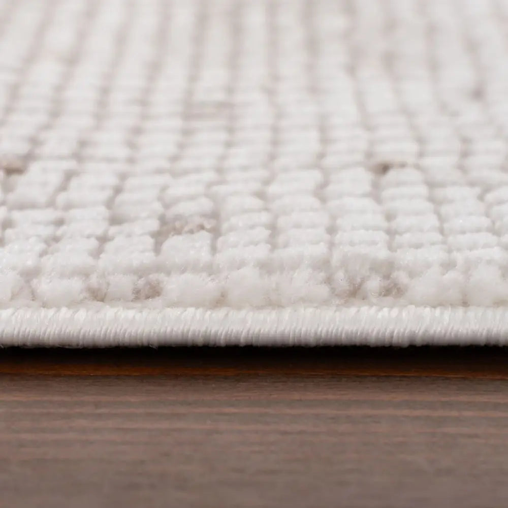 Carmel Cream-Beige Dots Rug | 6080 - Rugs