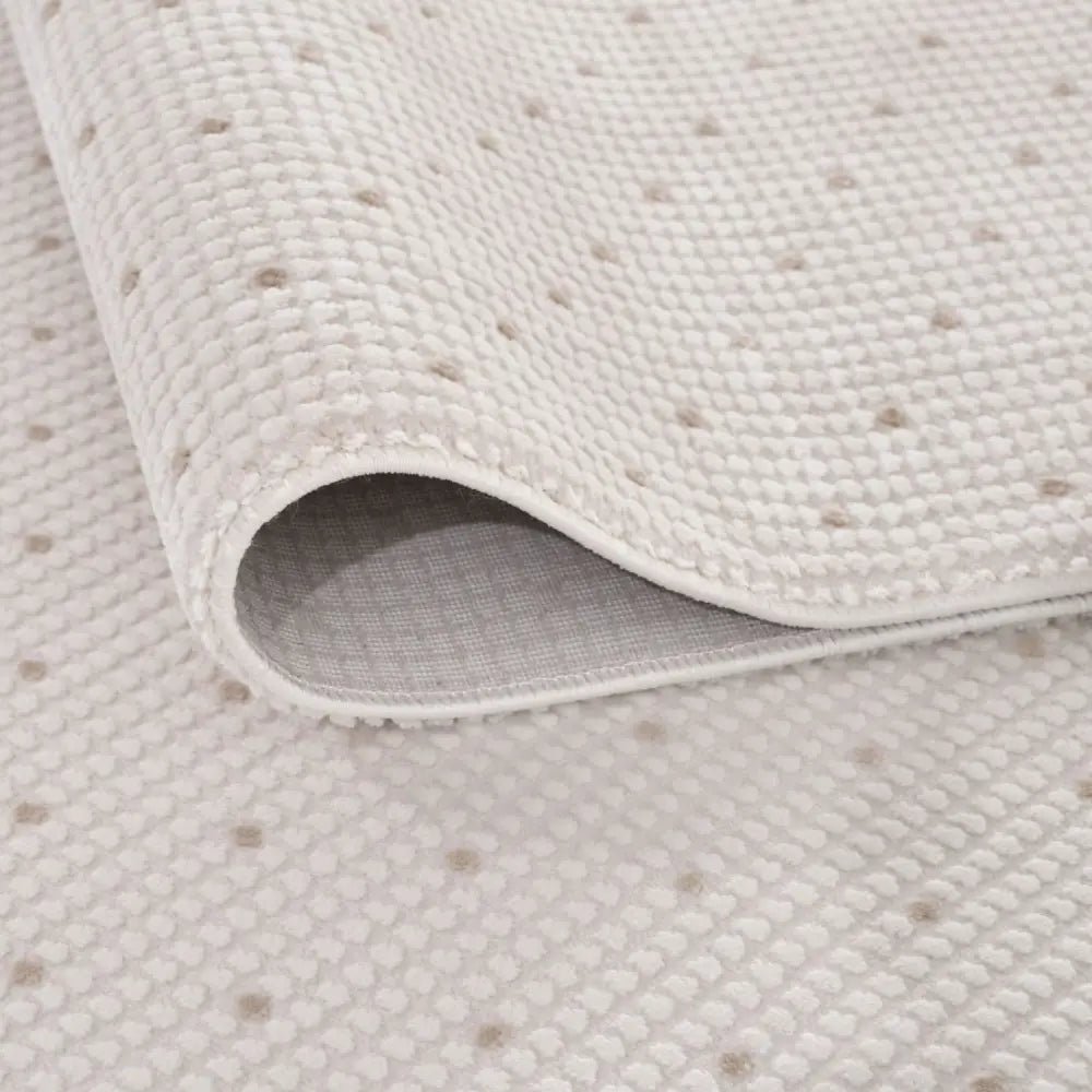 Carmel Cream-Beige Dots Rug | 6080 - Rugs
