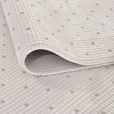 Carmel Cream-Beige Dots Rug | 6080 - Rugs