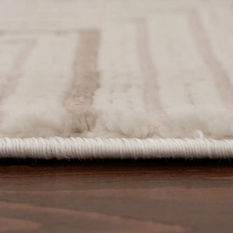 Carmel Cream-Beige Geometric Rug | 6040 - Rugs