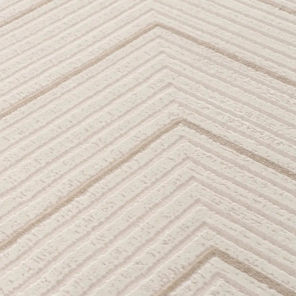Carmel Cream-Beige Geometric Rug | 6040 - Rugs