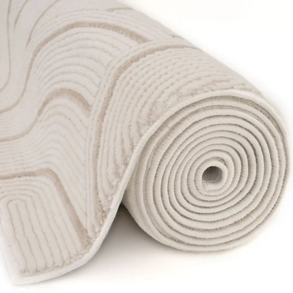 Carmel Cream-Beige Geometric Rug | 6070 - Rugs