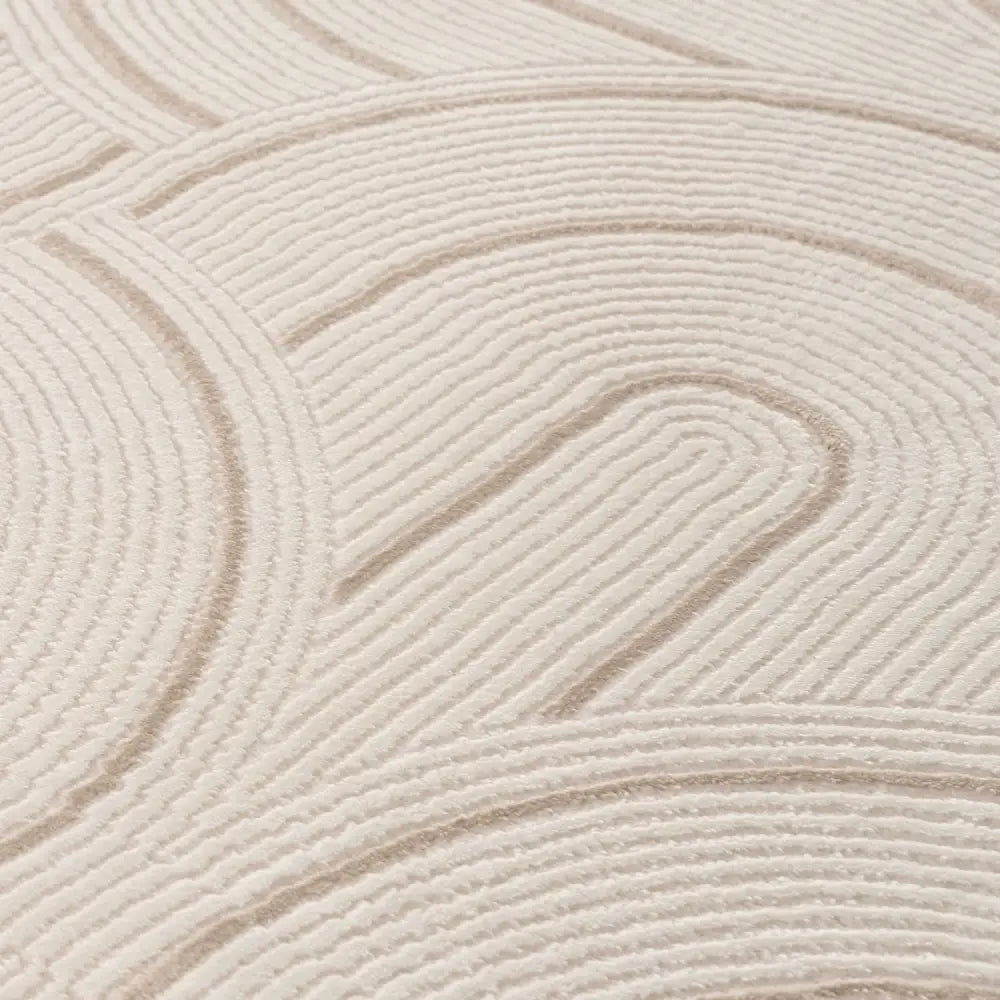 Carmel Cream-Beige Geometric Rug | 6070 - Rugs