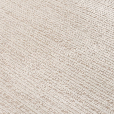 Beige textured striped rug with subtle diagonal ribbed pattern called carmel cream-beige striped rug 6010