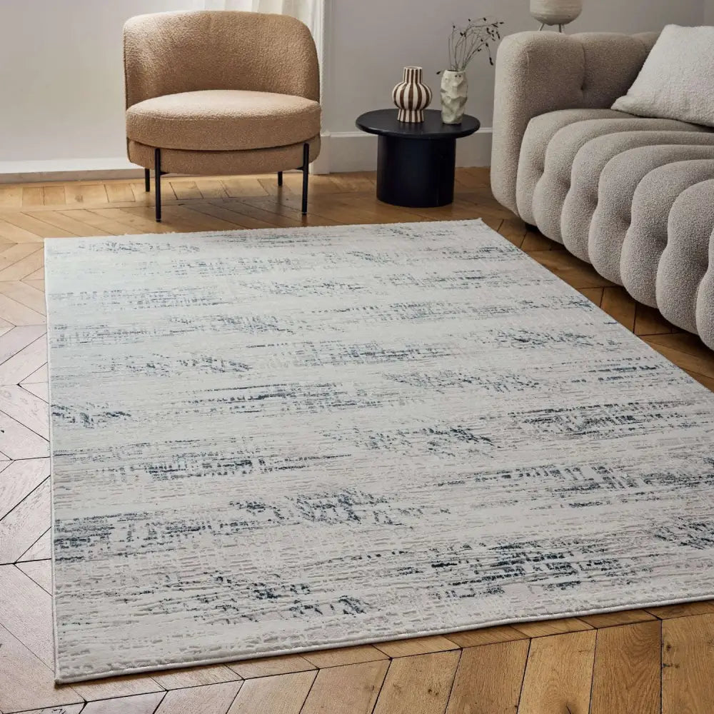 Carmel Cream-Blue Abstract Rug | 6030 - Rugs