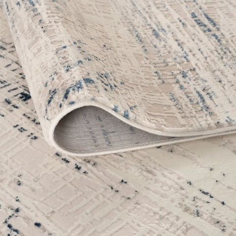 Carmel Cream-Blue Abstract Rug | 6030 - Rugs