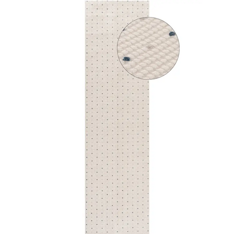 Carmel Cream-Blue Dots Rug | 6080 - 80X300 cm - Rugs