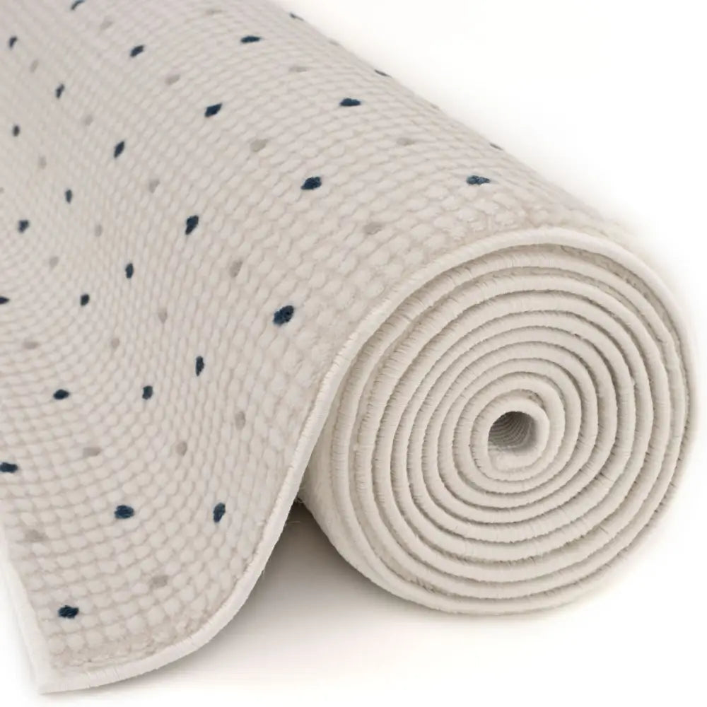 Carmel Cream-Blue Dots Rug | 6080 - Rugs
