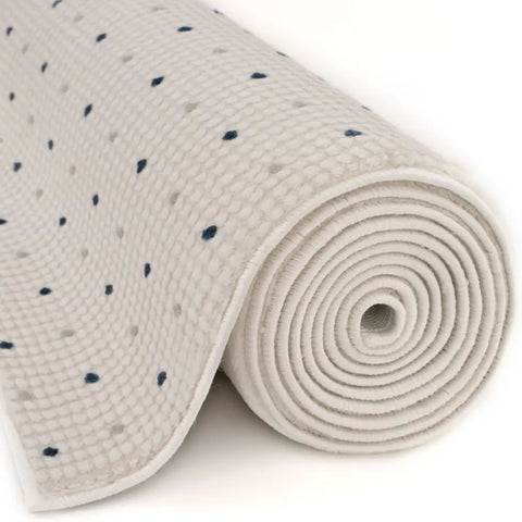 Carmel Cream-Blue Dots Rug | 6080 - Rugs