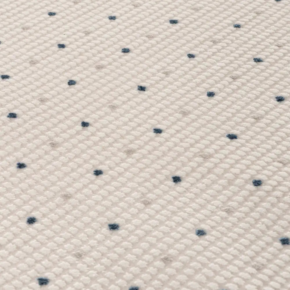 Carmel Cream-Blue Dots Rug | 6080 - Rugs