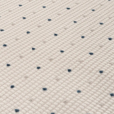 Carmel Cream-Blue Dots Rug | 6080 - Rugs
