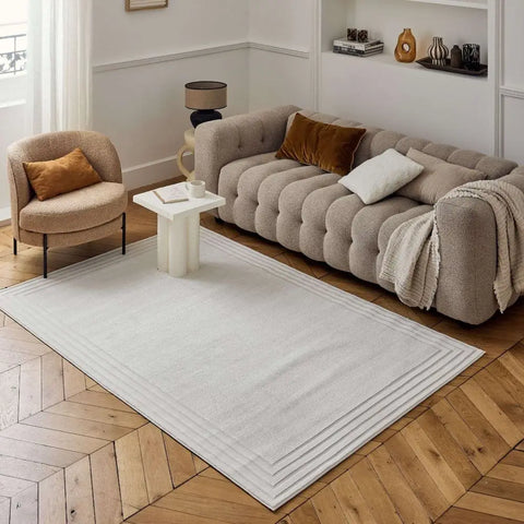 Carmel Cream Bordered Rug | 6060 - Rugs