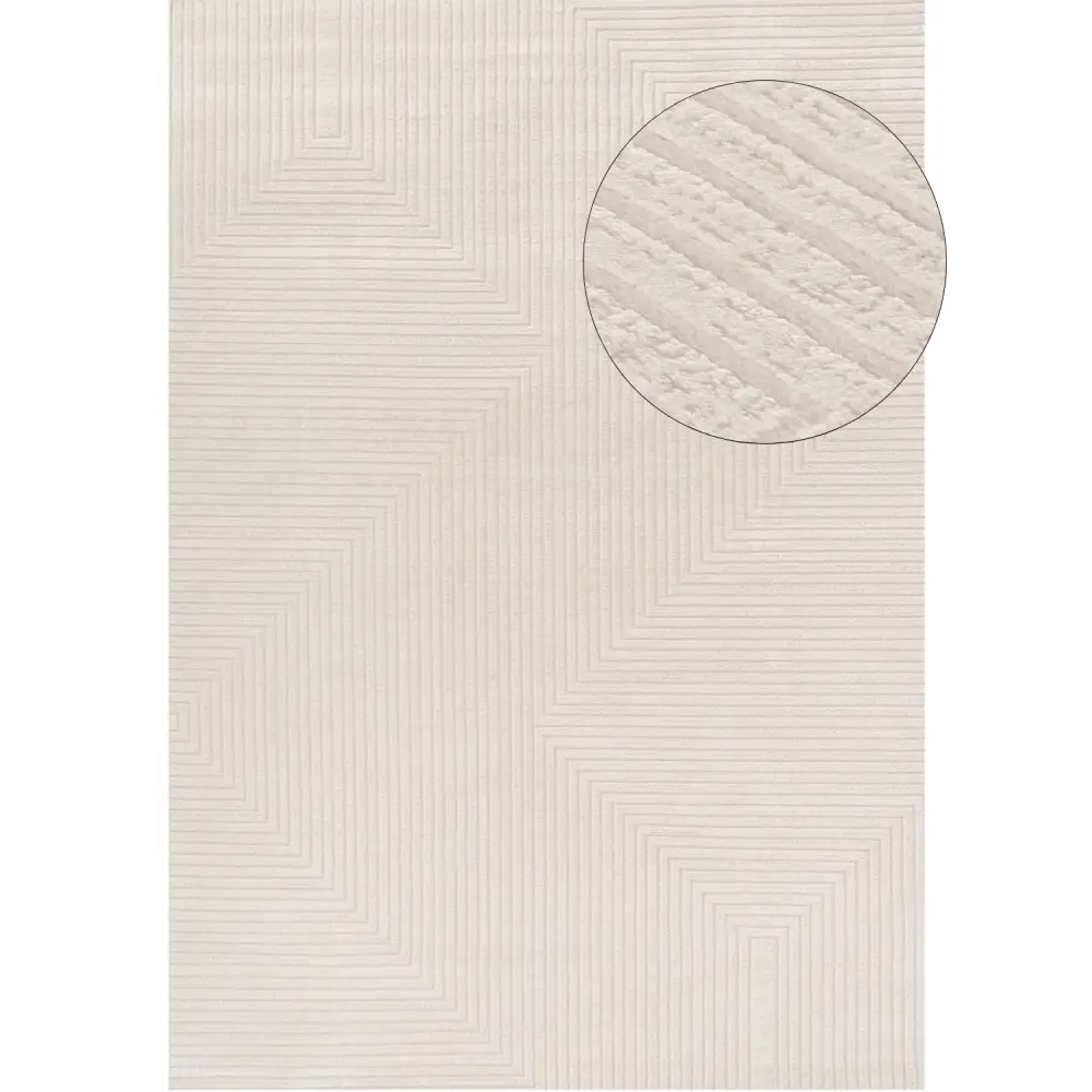Carmel Cream Geometric Rug | 6040 - 80X150 cm - Rugs