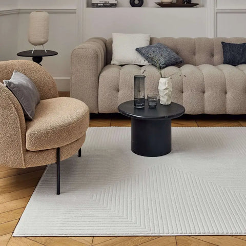 Carmel Cream Geometric Rug | 6040 - Rugs