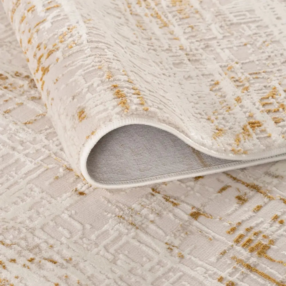 Carmel Cream-Gold Abstract Rug | 6030 - Rugs