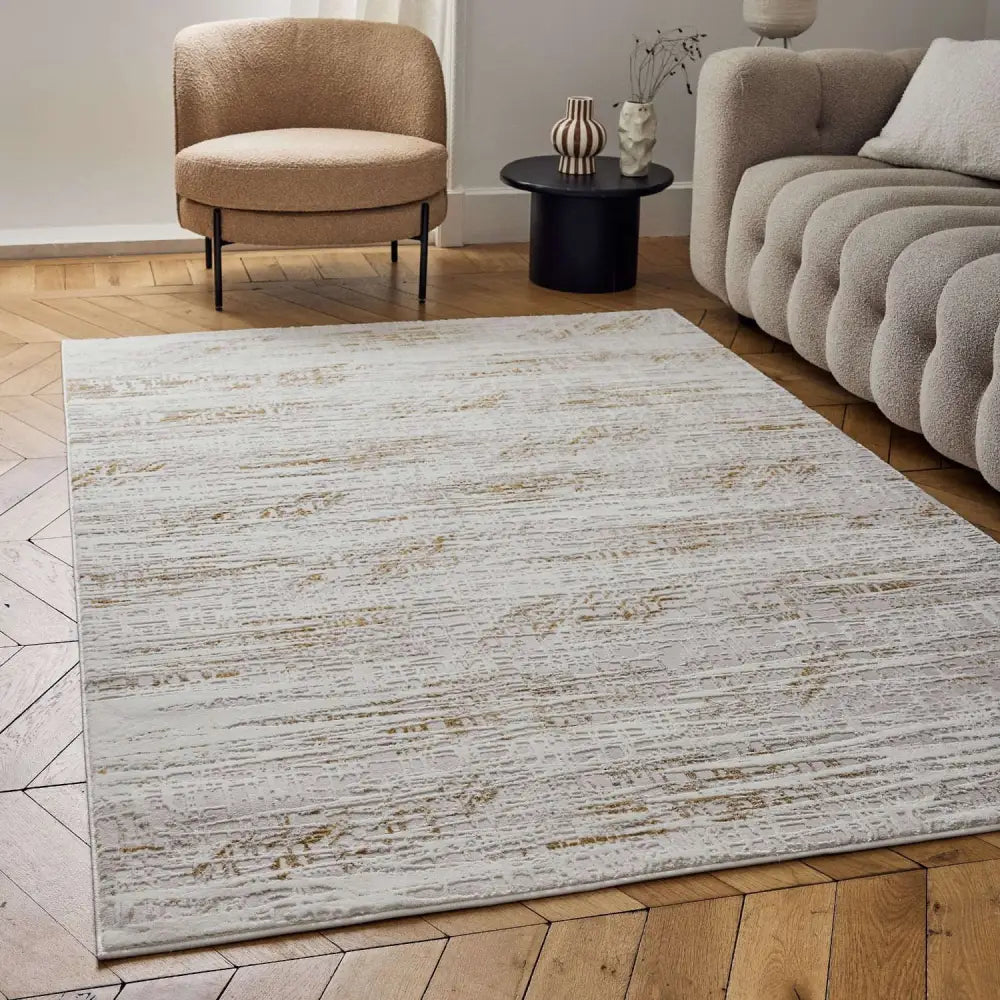 Carmel Cream-Gold Abstract Rug | 6030 - Rugs