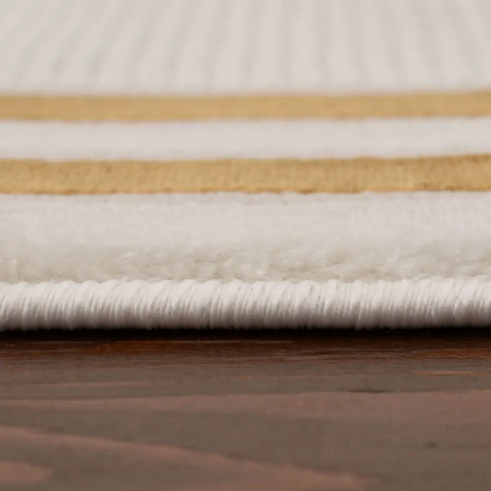 Carmel Cream-Gold Bordered Rug | 6060 - Rugs