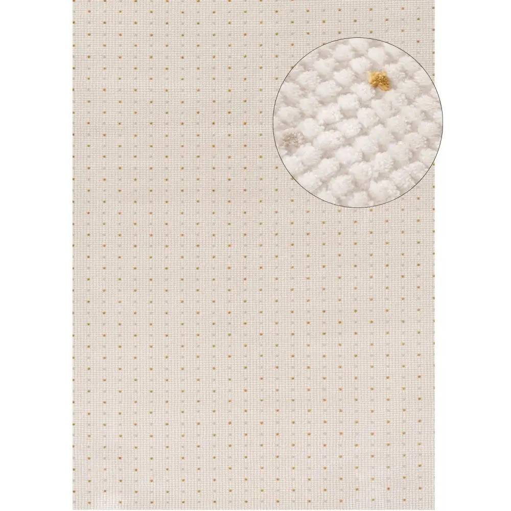 Carmel Cream-Gold Dots Rug | 6080 - 80X150 cm - Rugs