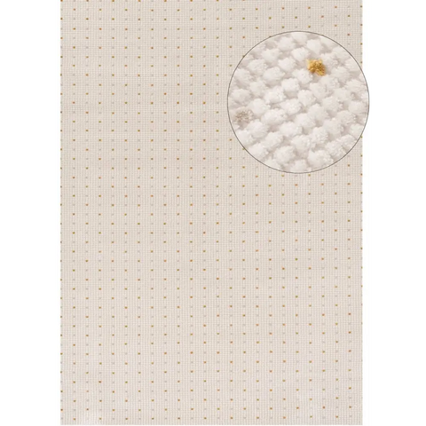 Carmel Cream-Gold Dots Rug | 6080 - 80X150 cm - Rugs