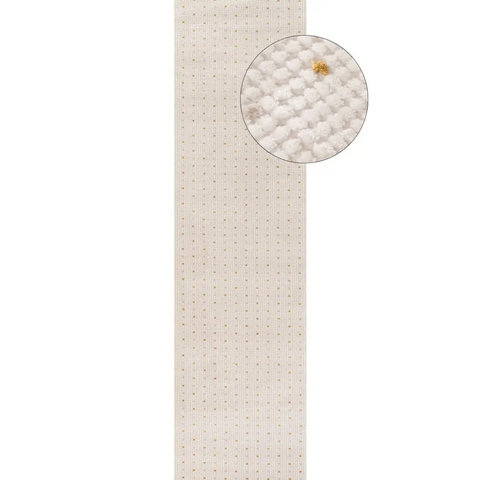 Carmel Cream-Gold Dots Rug | 6080 - 80X300 cm - Rugs