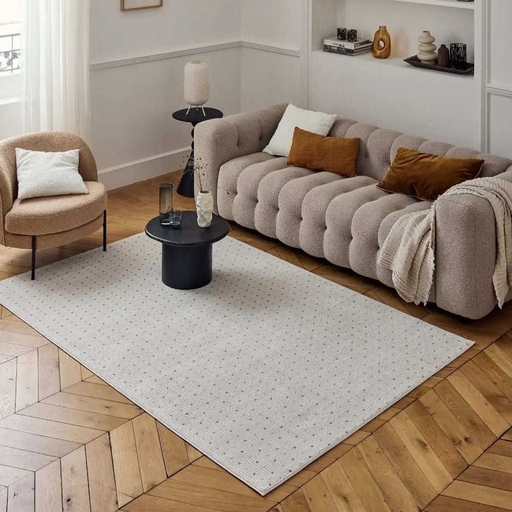 Carmel Cream-Gold Dots Rug | 6080 - Rugs