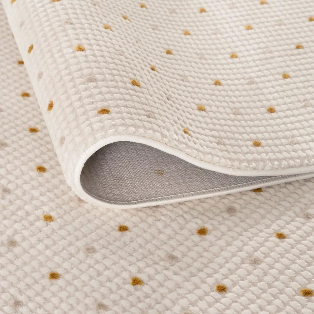 Carmel Cream-Gold Dots Rug | 6080 - Rugs