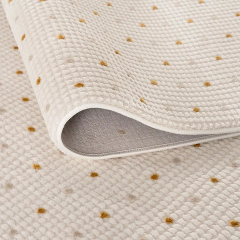 Carmel Cream-Gold Dots Rug | 6080 - Rugs