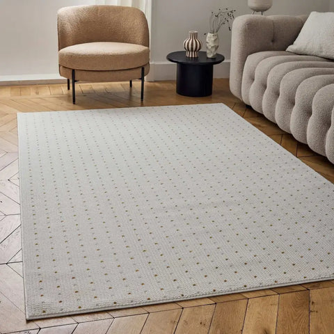 Carmel Cream-Gold Dots Rug | 6080 - Rugs