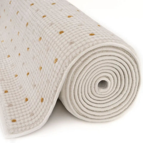 Carmel Cream-Gold Dots Rug | 6080 - Rugs