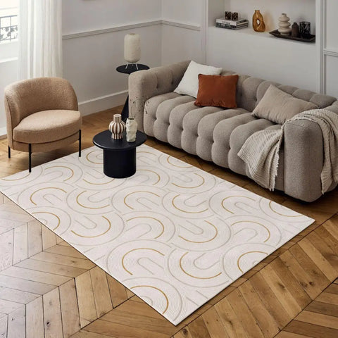 Carmel Cream-Gold Geometric Rug | 6070 - Rugs