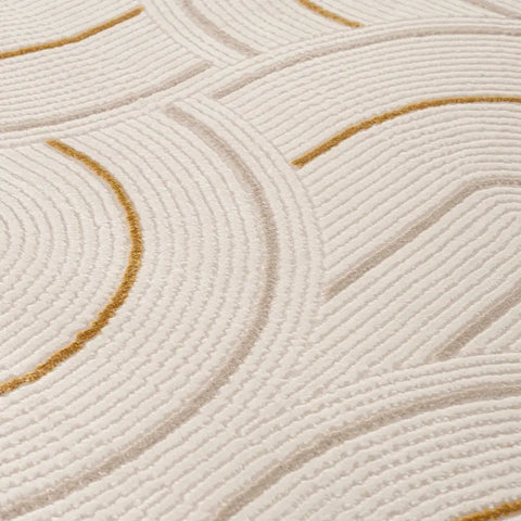 Carmel Cream-Gold Geometric Rug | 6070 - Rugs