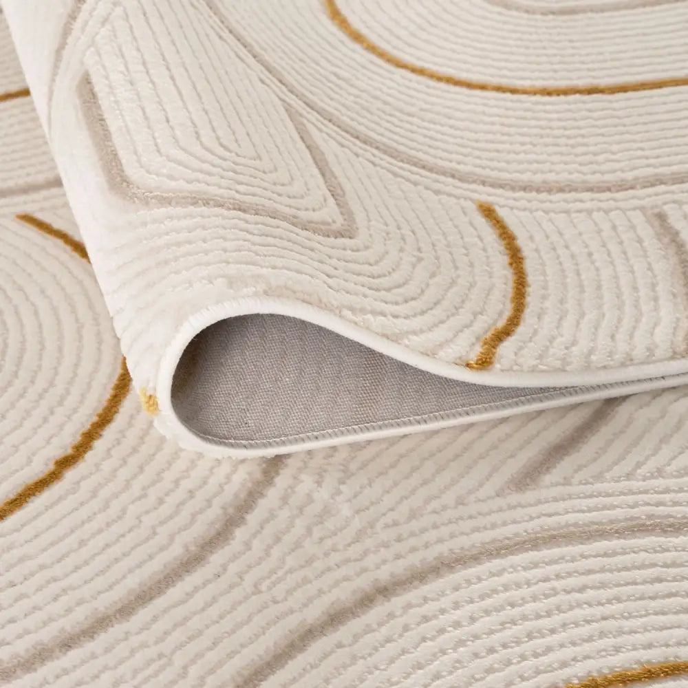 Carmel Cream-Gold Geometric Rug | 6070 - Rugs