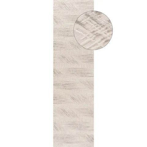 Carmel Cream-Grey Abstract Rug | 6030 - 80X300 cm - Rugs