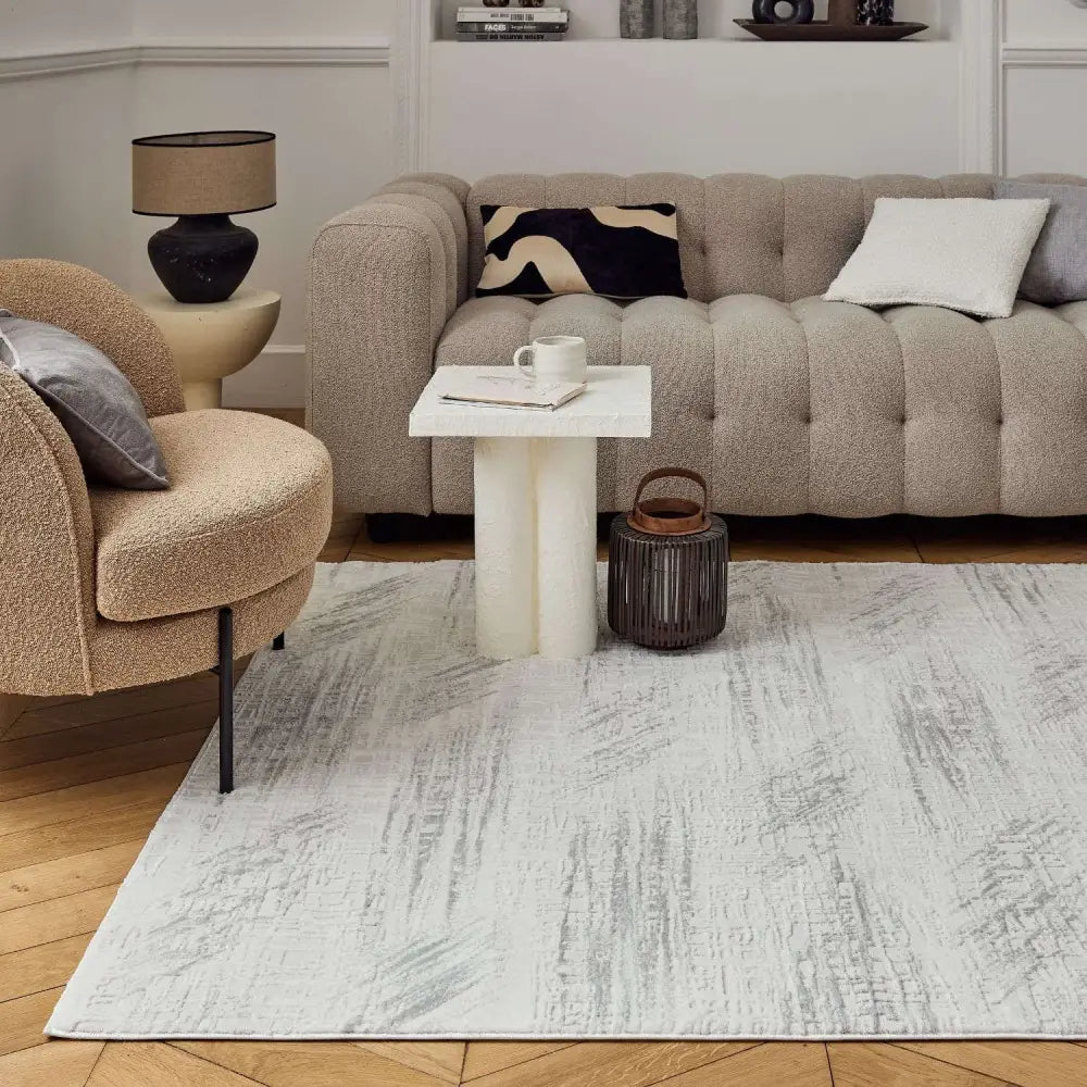Carmel Cream-Grey Abstract Rug | 6030 - Rugs
