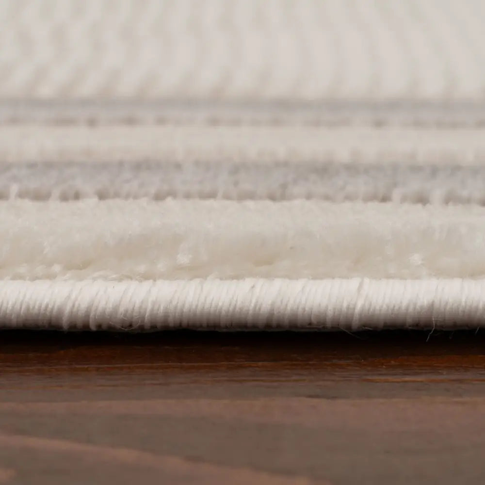 Carmel Cream-Grey Bordered Rug | 6060 - Rugs