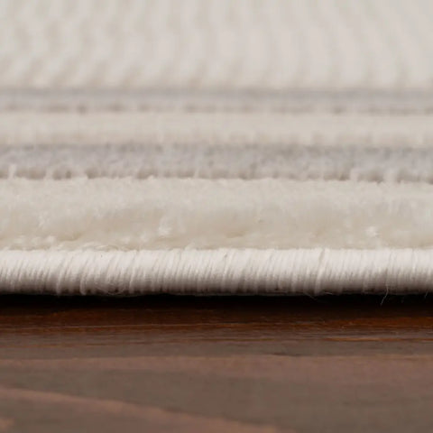 Carmel Cream-Grey Bordered Rug | 6060 - Rugs