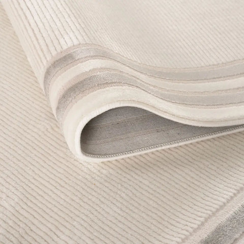 Carmel Cream-Grey Bordered Rug | 6060 - Rugs