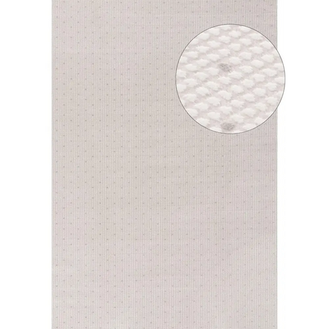 Carmel Cream-Grey Dots Rug | 6080 - 80X150 cm - Rugs