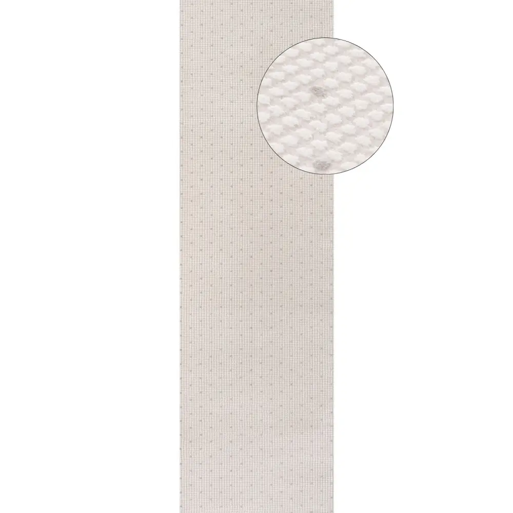 Carmel Cream-Grey Dots Rug | 6080 - 80X300 cm - Rugs