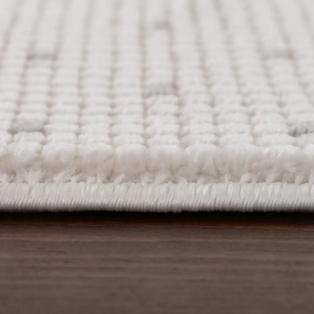 Carmel Cream-Grey Dots Rug | 6080 - Rugs