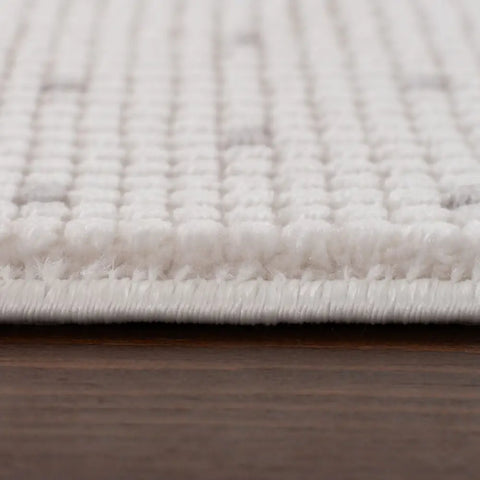 Carmel Cream-Grey Dots Rug | 6080 - Rugs