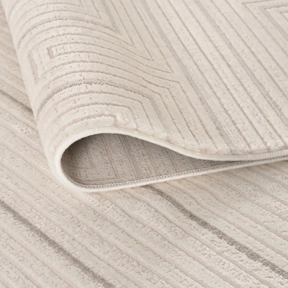 Carmel Cream-Grey Geometric Rug | 6040 - Rugs
