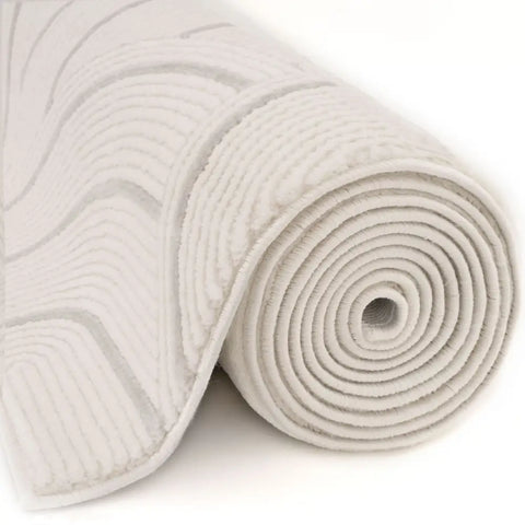 Carmel Cream-Grey Geometric Rug | 6070 - Rugs