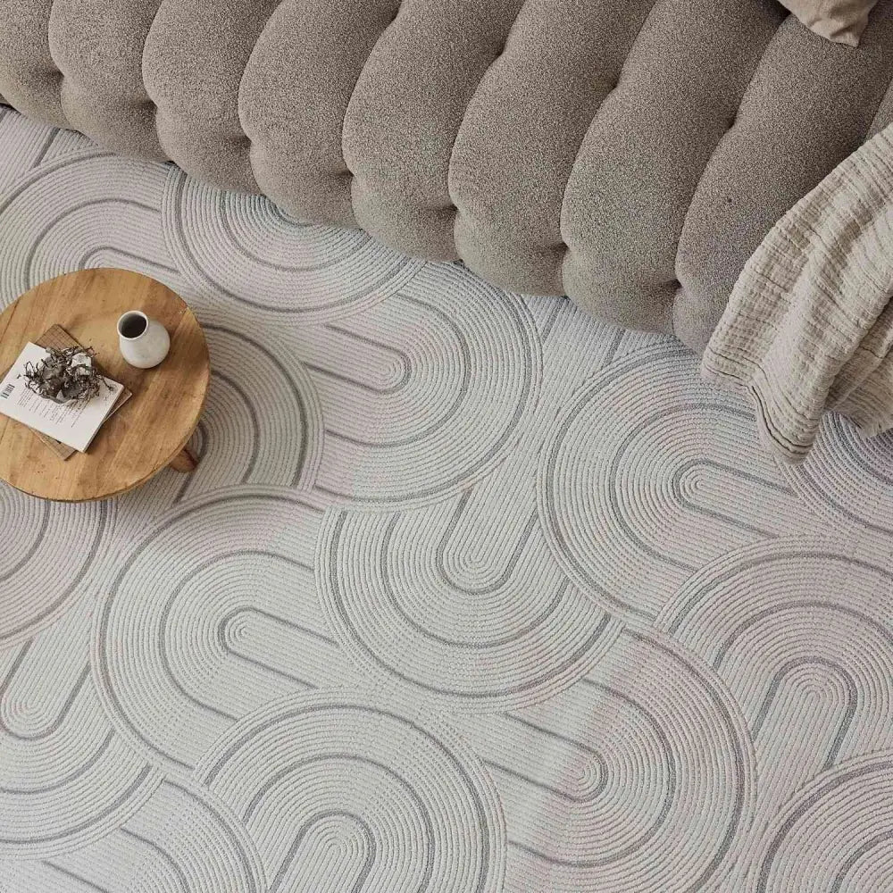 Carmel Cream-Grey Geometric Rug | 6070 - Rugs