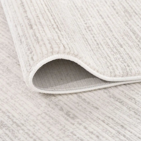 Carmel Cream-Grey Striped Rug | 6010 - Rugs